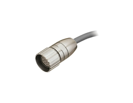 M23 12Pin 電纜連接器、直頭、母頭
